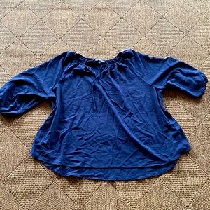 Fred David navy blouse